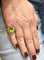Bague 45 Chevalière - Bague pour petit doigt en or 18 carats, diamants et péridot 58 Facettes Péridot