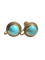 Boucles d'oreilles Boucles d’oreilles anciennes en or jaune 18 ct et turquoise naturelle 58 Facettes CV-016