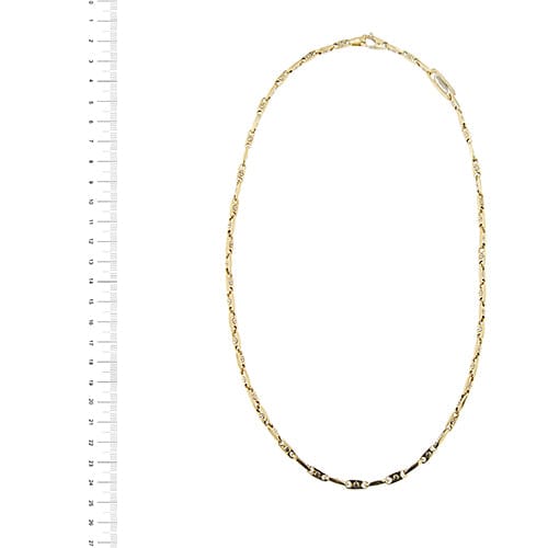 Collier Chimento - Collier à maillons forçat segmentés en or jaune 18 ct 58 Facettes 38777