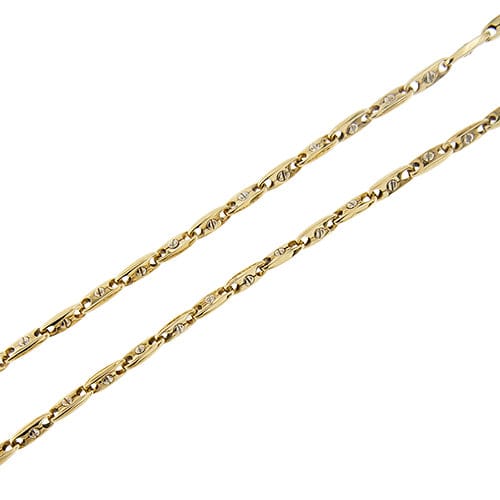 Collier Chimento - Collier à maillons forçat segmentés en or jaune 18 ct 58 Facettes 38777