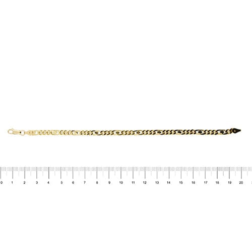 Bracelet Bracelet Figaro (maille 3+1) en or jaune 18 ct 58 Facettes 38801