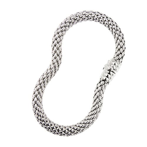 Bracelet Fope Kaleida Flex-it - Bracelet maille popcorn en or blanc 18 ct 58 Facettes 38897