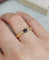 Bague 54 Bague jonc en or jaune 18 carats au saphir ovale 58 Facettes 731