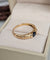 Bague 54 Bague jonc en or jaune 18 carats au saphir ovale 58 Facettes 731