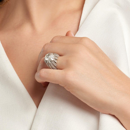 Bague 49 Sterlé - Bague à fils en platine et diamant 58 Facettes 248812