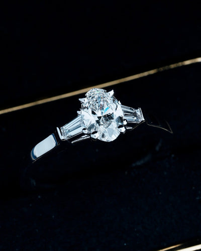 Bague 48.5 Graff Promise - Bague en platine et diamants 58 Facettes Graff Prom oval
