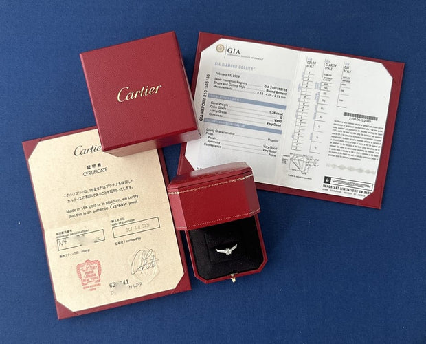 Bague 50 Cartier 1895 - Bague solitaire en platine 950 pavée de diamants 58 Facettes Cartier 1895 pave