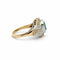 Bague 56 Bague vintage Art déco en or jaune et or blanc 18 k, émeraude et diamants 58 Facettes 50437