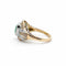 Bague 56 Bague vintage Art déco en or jaune et or blanc 18 k, émeraude et diamants 58 Facettes 50437