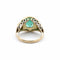 Bague 56 Bague vintage Art déco en or jaune et or blanc 18 k, émeraude et diamants 58 Facettes 50437