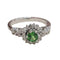 Bague 54 Bague tsavorite et diamants en or blanc 18k 58 Facettes MATSA01