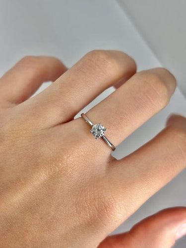 Bague 52 Solitaire - Bague en or blanc 18K et diamant 0,39 ct 58 Facettes 1737