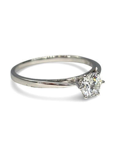Bague 52 Solitaire - Bague en or blanc 18K et diamant 0,39 ct 58 Facettes 1737