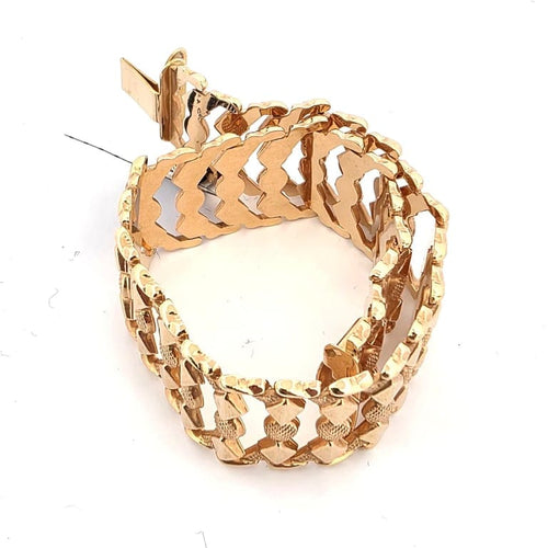 Bracelet Bracelet vintage en or jaune 18 ct massif 58 Facettes BR ORO 18kt III