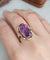Bague 59 Bague ancienne en or jaune 14 carats au saphir Verneuil 58 Facettes 538