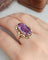Bague 59 Bague ancienne en or jaune 14 carats au saphir Verneuil 58 Facettes 538