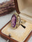 Bague 59 Bague ancienne en or jaune 14 carats au saphir Verneuil 58 Facettes 538