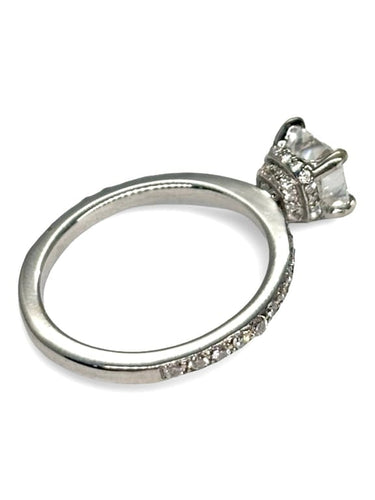 Bague 47 Solitaire - Bague en or blanc 18K et diamant coussin 1,02 ct 58 Facettes 1712