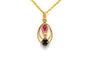 Pendentif Pendentif contemporain en or jaune, rubis et diamants 58 Facettes 23515