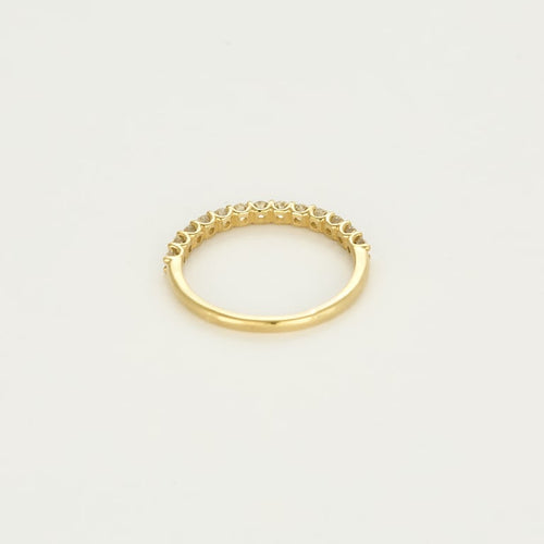 Bague 51 Demi-alliance - Bague en or jaune 18 carats et diamants 58 Facettes BAGUE-002