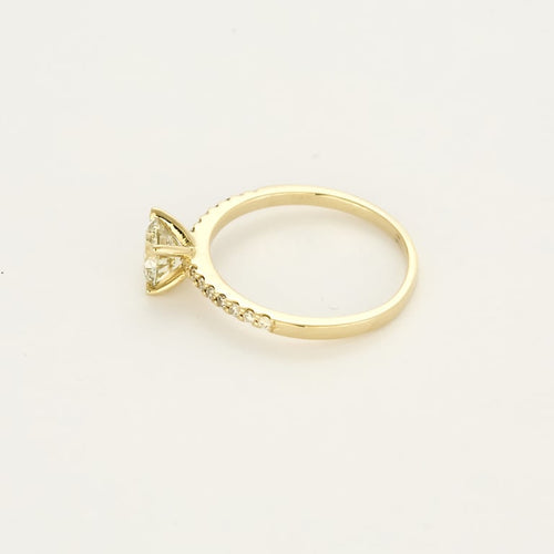 Bague 51 Bague Solitaire en or jaune et diamants 58 Facettes EDSR-3