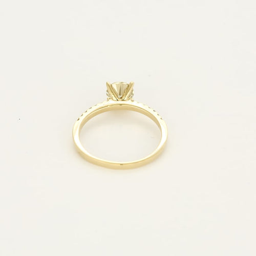 Bague 51 Bague Solitaire en or jaune et diamants 58 Facettes EDSR-3