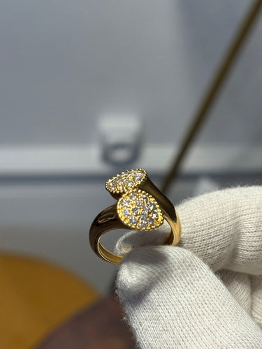 Bague 55.5 Bague toi et moi en or 18k et diamants 10,09 g 58 Facettes Bague