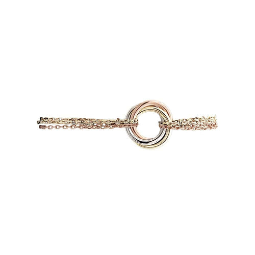 Bracelet Bracelet Cartier "Trinity", trois tons d'or. 58 Facettes 35415