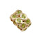 Bague 52 Bague bandeau or jaune et péridots. 58 Facettes 35437