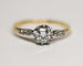Bague 60 Bague solitaire en or blanc 750 et platine avec diamants 58 Facettes A11192