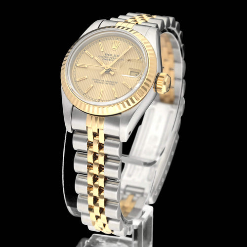 Montre Rolex Lady-Datejust 69173 - Montre en or et acier, cadran Tapestry (1986) 58 Facettes ROL/LDJ/624