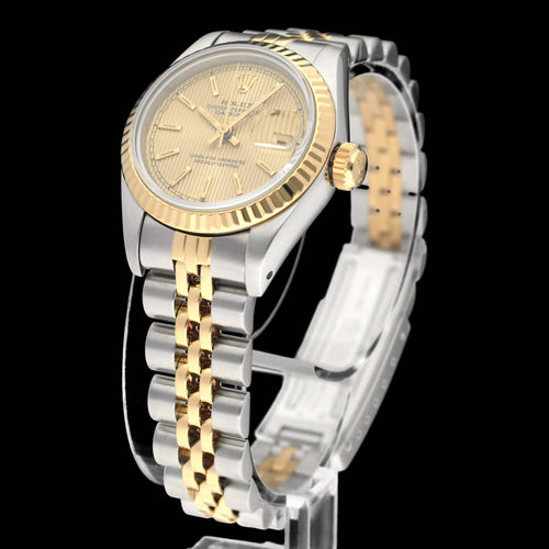 Montre Rolex Lady-Datejust 69173 - Montre en or et acier, cadran Tapestry (1986) 58 Facettes ROL/LDJ/624