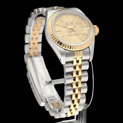 Montre Rolex Lady-Datejust 69173 - Montre en or et acier, cadran Tapestry (1986) 58 Facettes ROL/LDJ/624