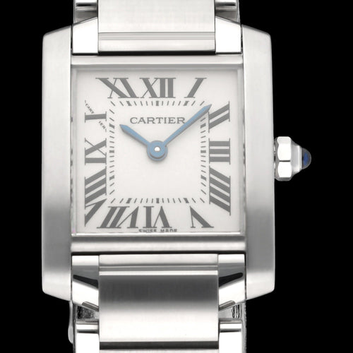 Montre Cartier Tank Française 2300 - Montre dame en acier, quartz (2003) 58 Facettes CRT/TNK/004