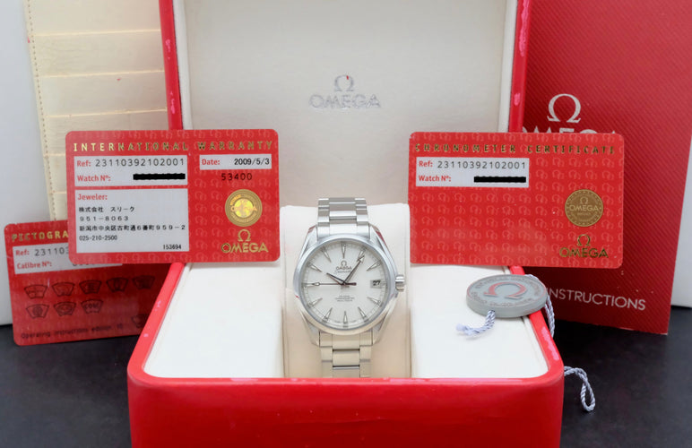 Montre Omega Seamaster Aqua Terra Co-Axial - Montre automatique en acier 38,5 mm 58 Facettes OMG/SEA/355