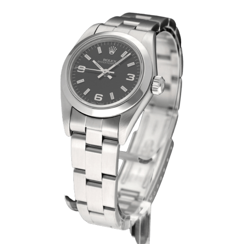 Montre Rolex Oyster Perpetual Lady 76080 - Montre 26 mm en acier 58 Facettes ROL/OOP/214