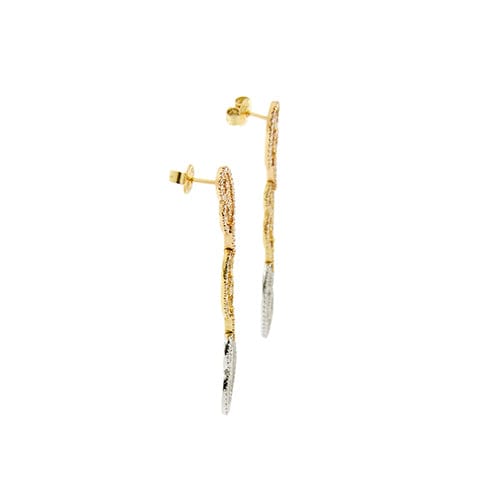 Boucles d'oreilles Boucles d'oreilles pendantes - Dégradé en or 18 ct et diamants 58 Facettes 40627