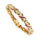 Bracelet Bracelet - en or jaune 18 kt, rubis et diamants 58 Facettes 41219