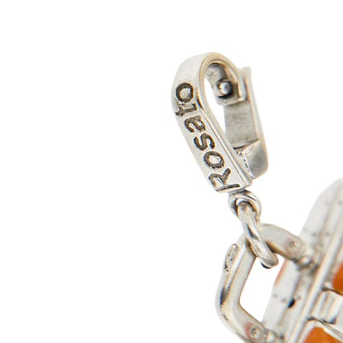 Pendentif Rosato Bags - Pendentif valise émaillée en or blanc 18 ct 58 Facettes 40719