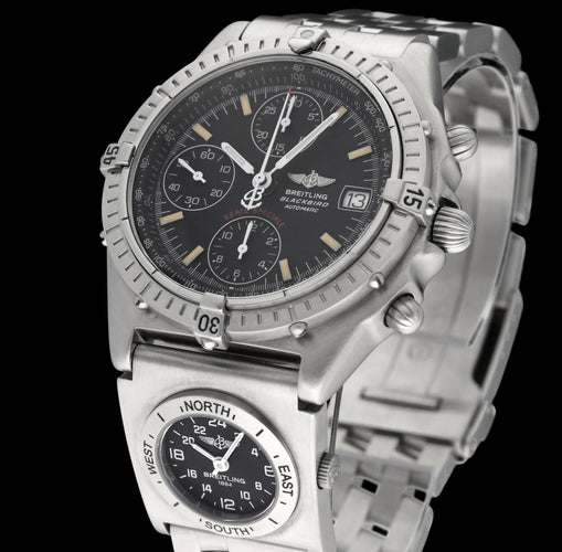 Montre Breitling Chronomat Blackbird UTC - Montre automatique en acier 39 mm 58 Facettes BTL/CHM/208