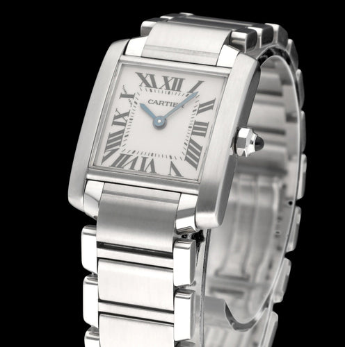 Montre Cartier Tank Française - Montre dame quartz en acier 20 mm 58 Facettes CRT/TNK/005