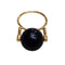 Bague 54 Bague en or 18k avec corail noir 14 mm 58 Facettes T27
