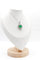 Pendentif Pendentif cœur en or blanc avec émeraude et diamants 58 Facettes 240165