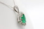 Pendentif Pendentif cœur en or blanc avec émeraude et diamants 58 Facettes 240165