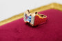 Bague 57 Bague nœud en or bicolore 750 avec topaze synthétique et diamants 58 Facettes 250589