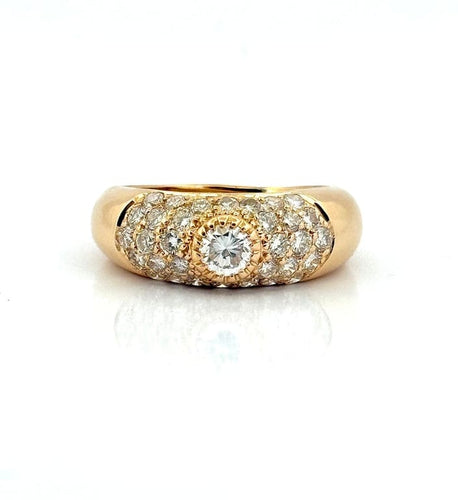 Bague 60 Bague jonc en or jaune 18 carats avec diamants naturels 58 Facettes 89566-ac11650