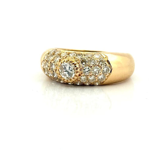 Bague 60 Bague jonc en or jaune 18 carats avec diamants naturels 58 Facettes 89566-ac11650