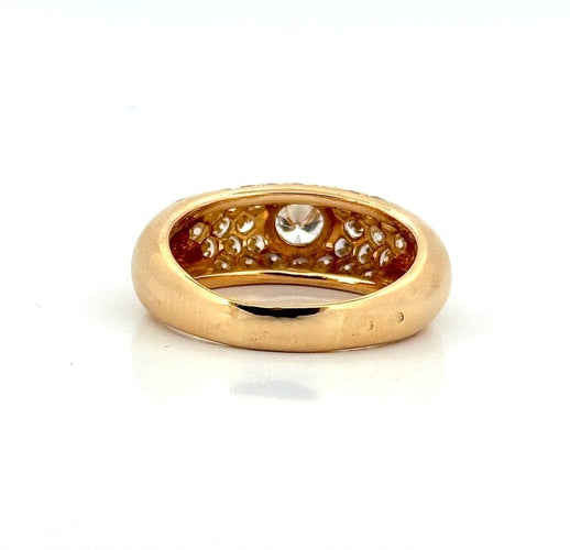 Bague 60 Bague jonc en or jaune 18 carats avec diamants naturels 58 Facettes 89566-ac11650