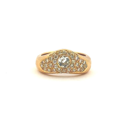 Bague 56 Bague vintage en or jaune 18 carats et diamants naturels 58 Facettes 89556-AC11626