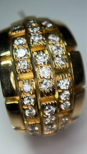 Boucles d'oreilles Cartier Panthère - Boucles d'oreilles en or jaune 18 carats et diamants 58 Facettes C15